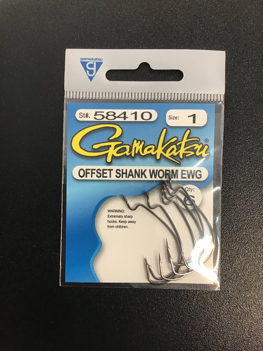 Gamakatsu offset worm hook size1