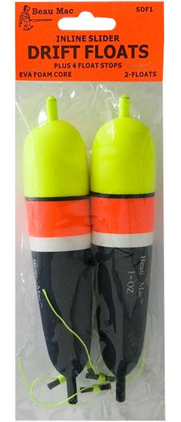 Beau Mac In-Line Slider Drift Float 1oz (2pk)