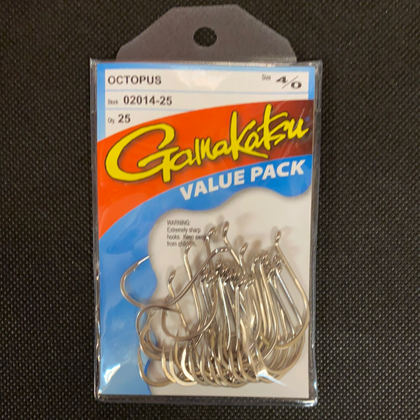 Gamakatsu 4/0 Octopus (Silver) Value Pack