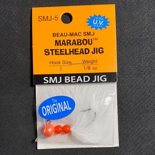 Marabou Jig 1/8oz Orange/White