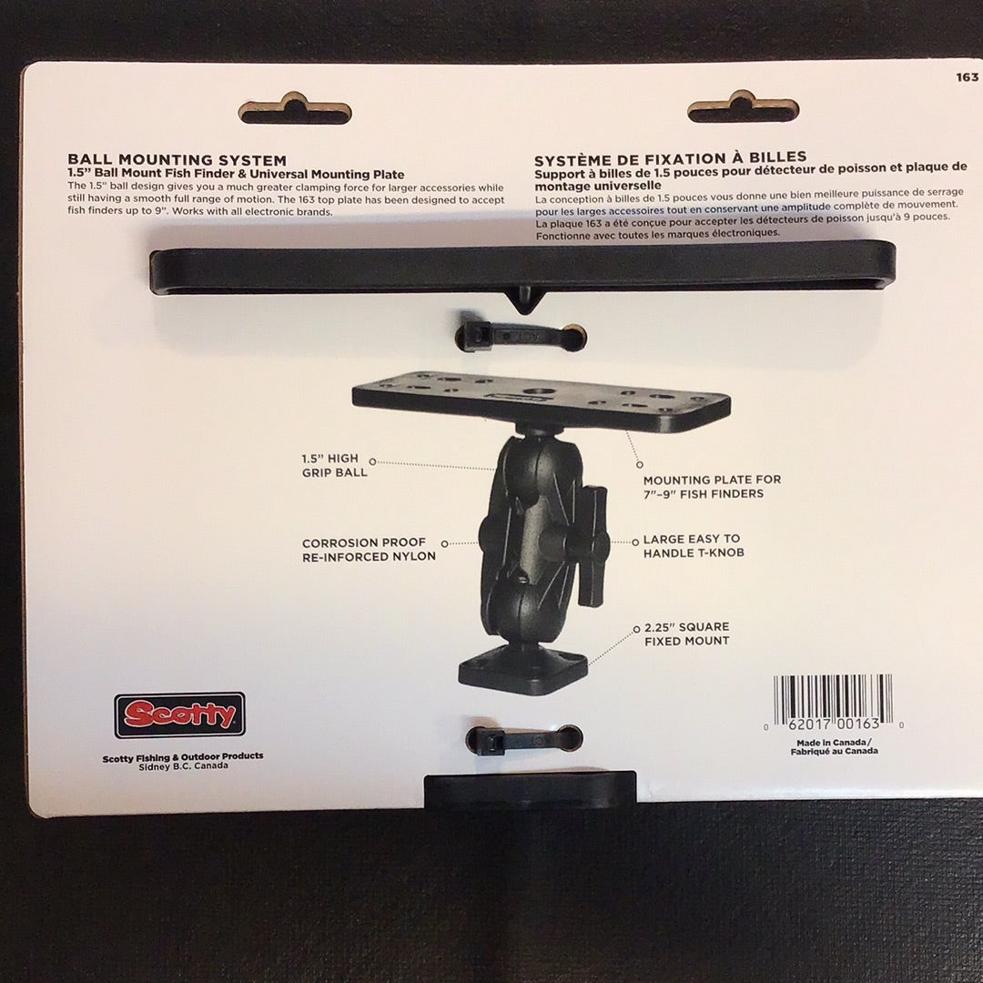 Scotty #163 Ball Mounting System Fish Finder Mount