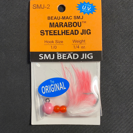 Marabou Jig 1/4oz Pink/White