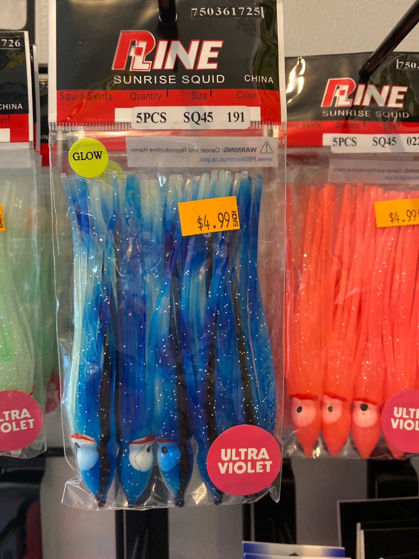 Pline  4.5” Squid glow/blue/black