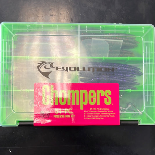 Chompers 51pc finesse rig kit