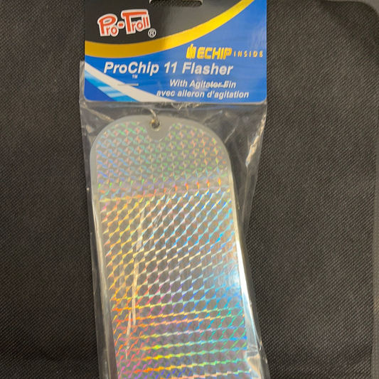 Pro Troll 11” Flasher (Chrome Scale)