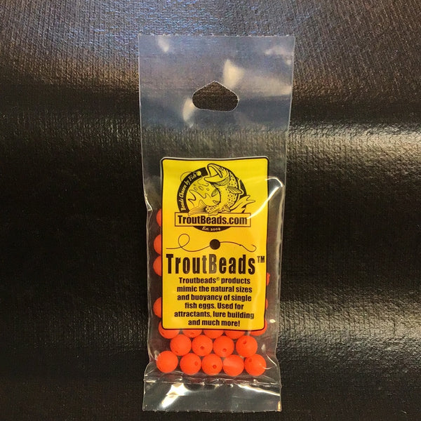 Trout Beads 8mm (Flourescent Orange) 40ct
