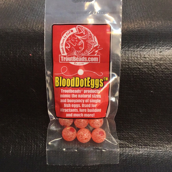 Trout Beads - Blood Dots - 10mm (Tangerine) 10ct