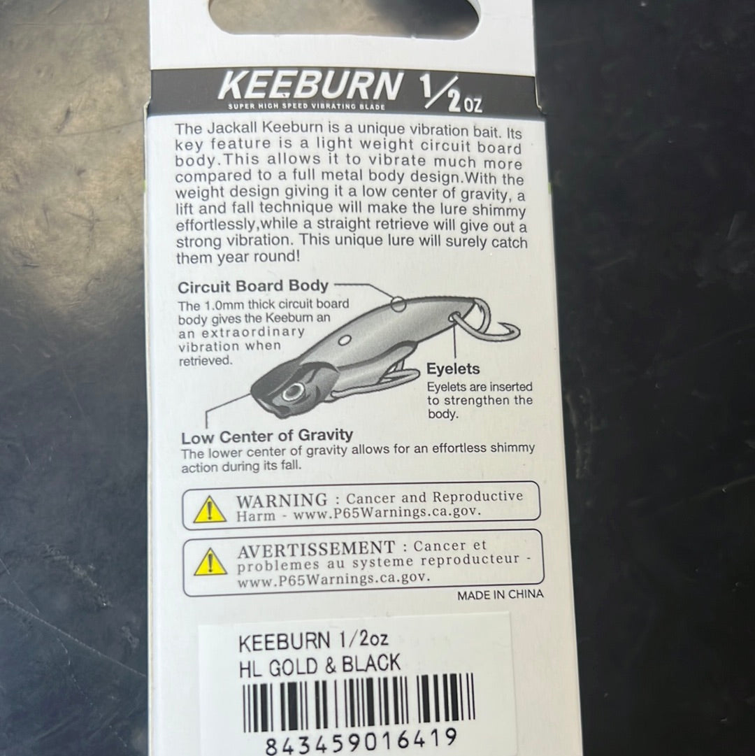 Jackall Keeburn 1/2oz gold black