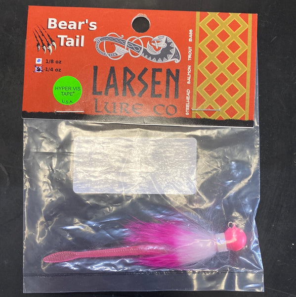 Larsen Lure Bear Tail Jig 1/4oz Pink /White