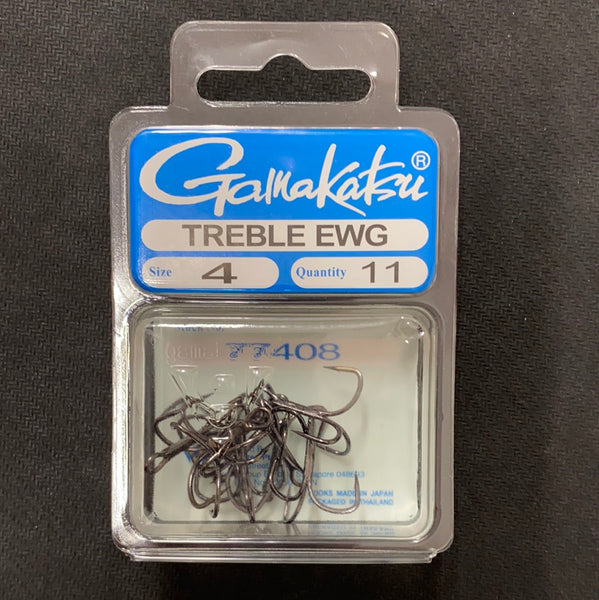 Gamakatsu treble ewg size 4