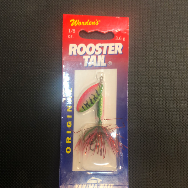 Rooster Tail 1/8oz Tinsel rainbow tiger