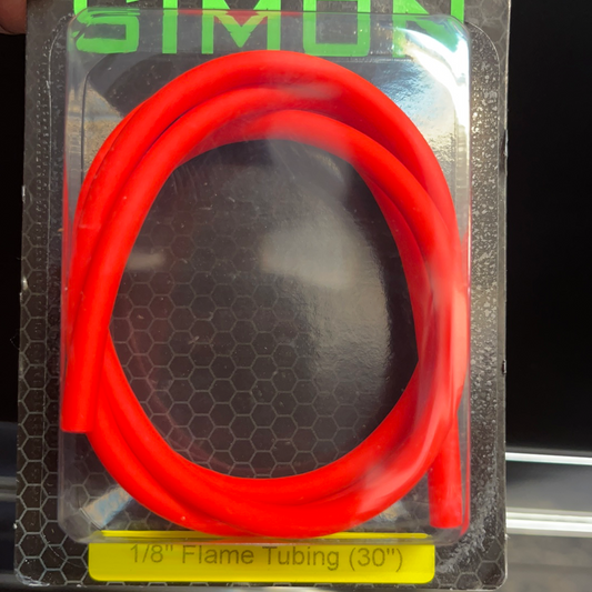 Simon 1/8” tubing flame orange 30”