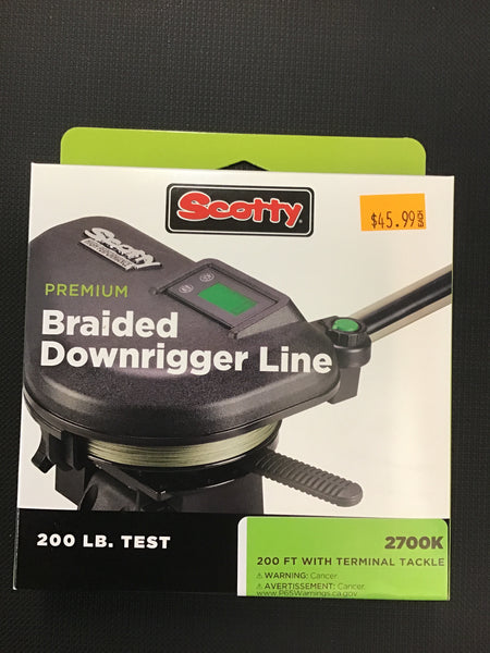 Scotty Premium Braided Downrigger Line 200LB. Test #2700K