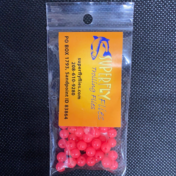 Red Glow Beads 6mm