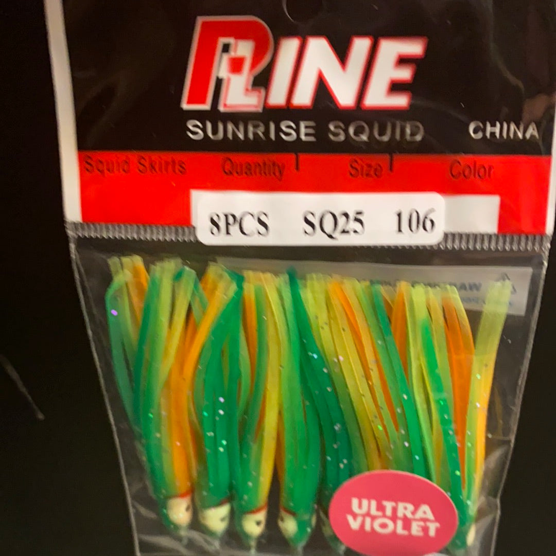 P Line Sunrise Squid Orange/Chartrese/ Green