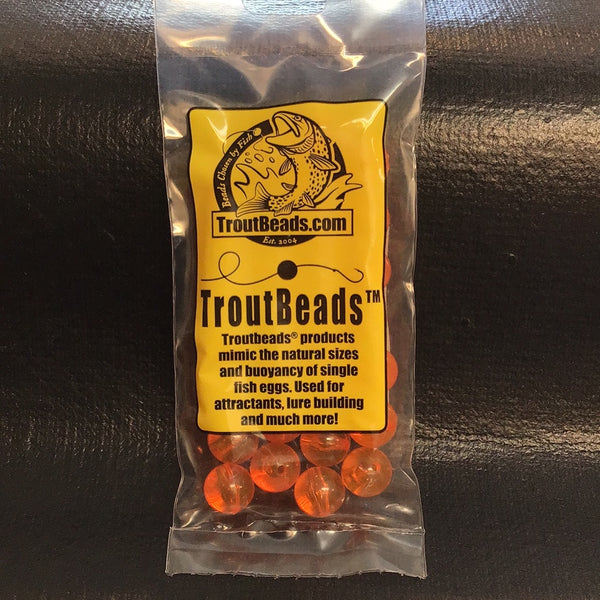 Trout Beads 10mm (Orange Clear) 30ct