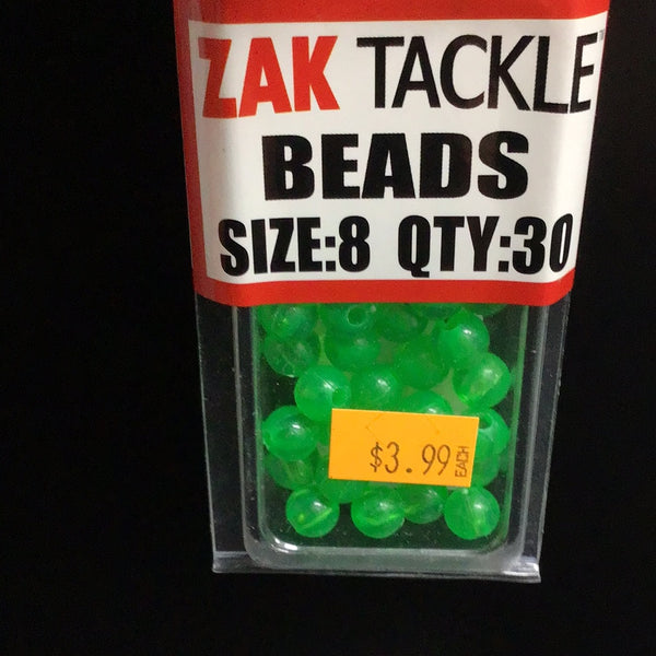 Zak tackle beads #8 chartreuse