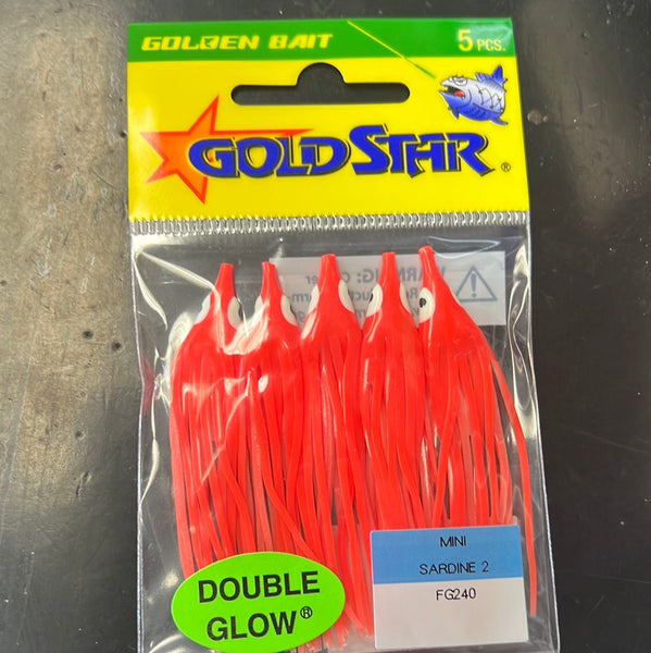 Goldstar mini sardine 2” flame orange