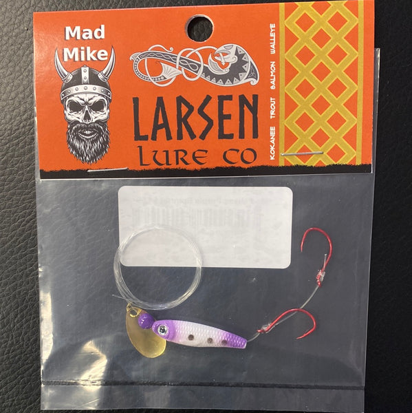 Larsen Lure Mad Mike Purple Spinner