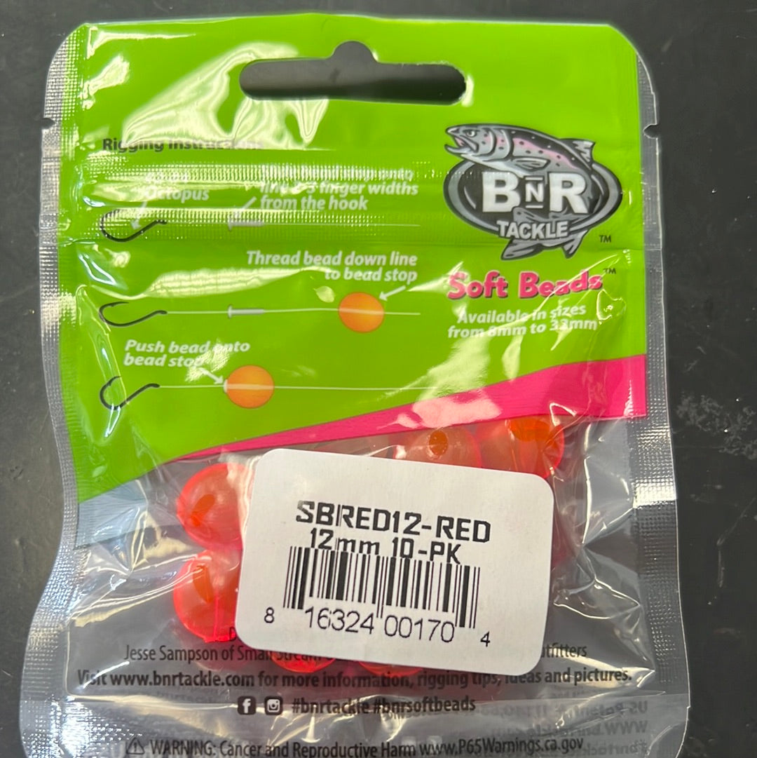 BnR soft beads 12mm red