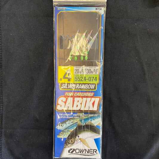 Owner Sabiki Silver Rainbow Skin size 4 Hook Nickel