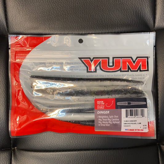 Yum Dinger 5" Smoke/Pearl lam