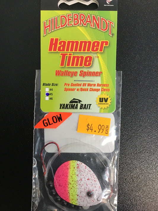 Hildebrandt hammer time walleye spinner tropical sunrise