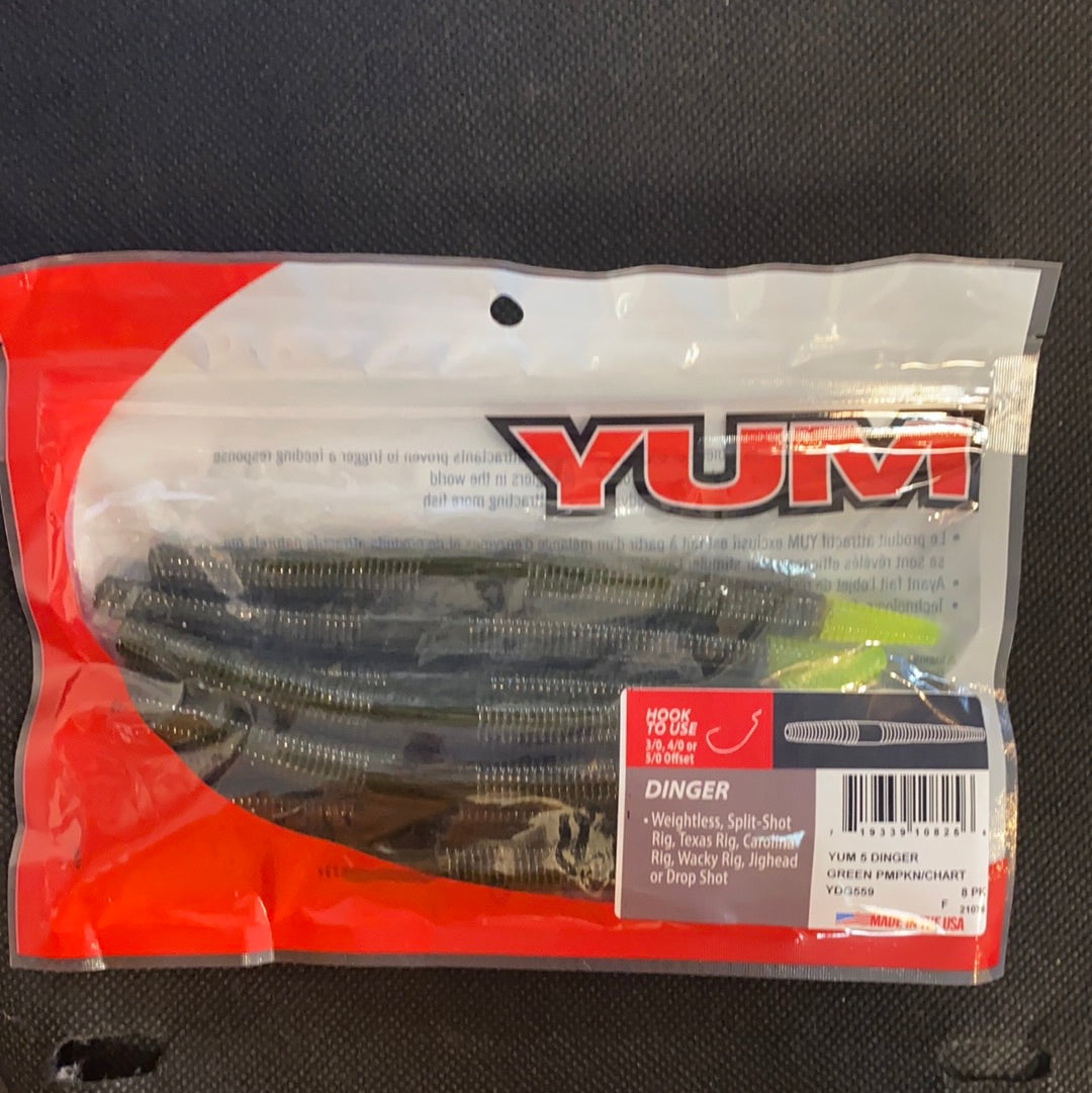 Yum Dinger 5" Green Pumkin/ Chart