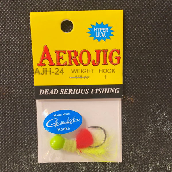 Aero Jig 1/4oz Chartreuse/Red