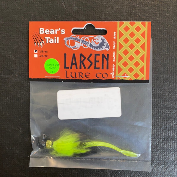 Larsen Lure Bear's Tail 1/8oz Black / Chartreuse