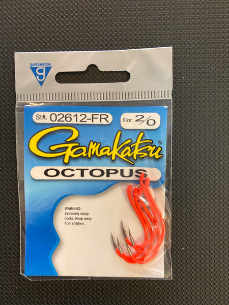 Gamakatsu octopus fluorescent red size 2/0