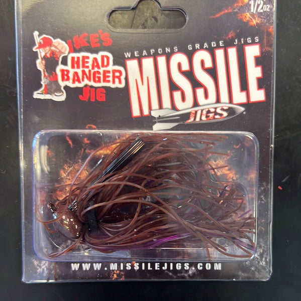 Missile Baits head banger jig 1/2oz purple passion