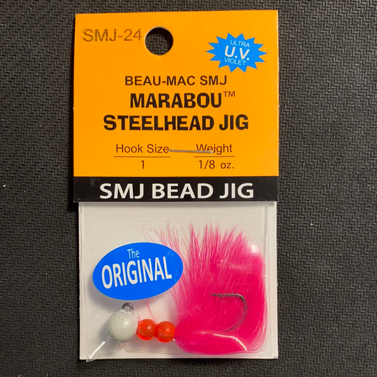 Marabou Jig 1/8oz Pink/White