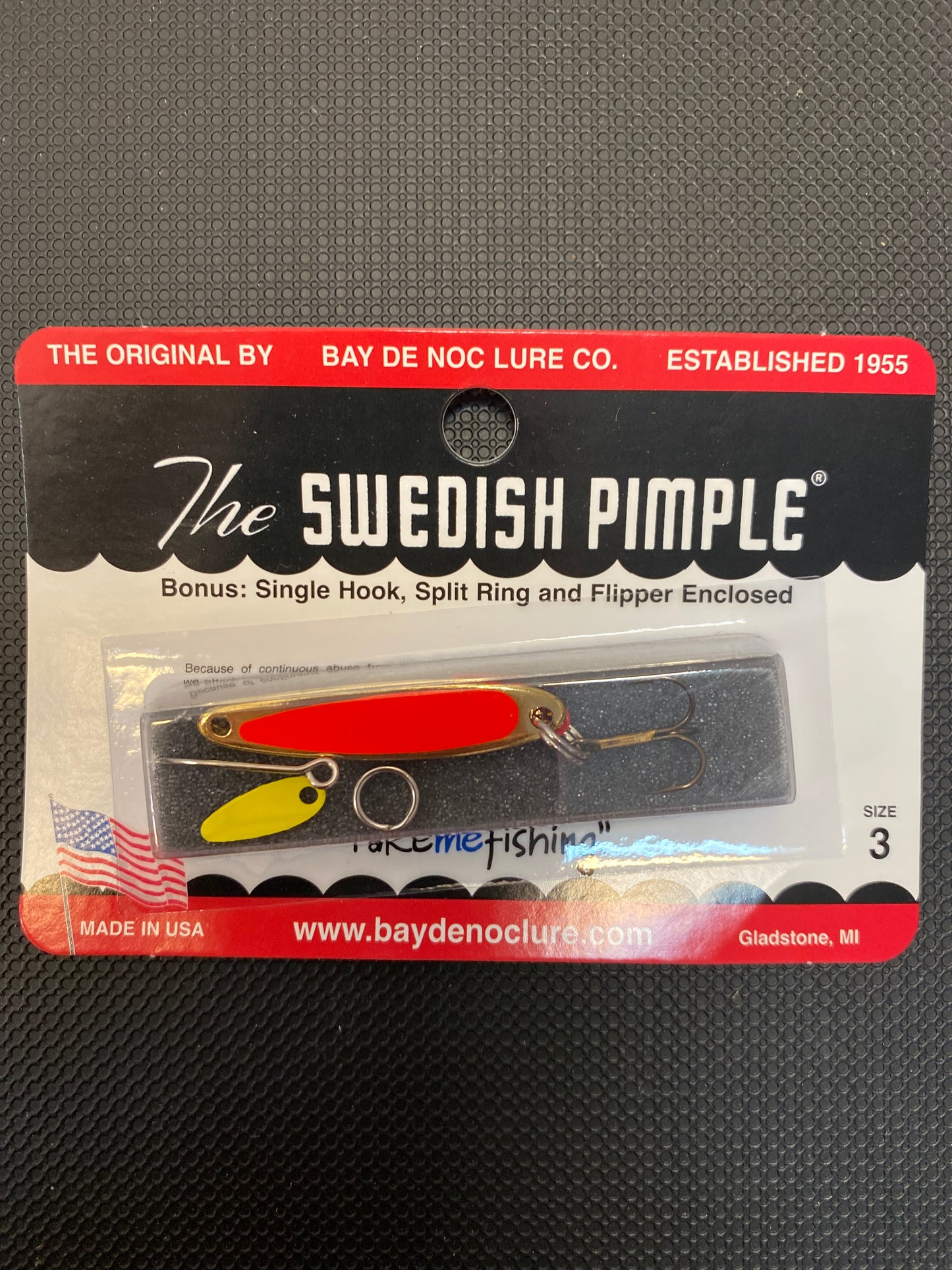 Swedish Pimple size 3 Gold / Fluorescent Orange