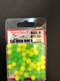 Wally Whale beads #8 green and chartreuse