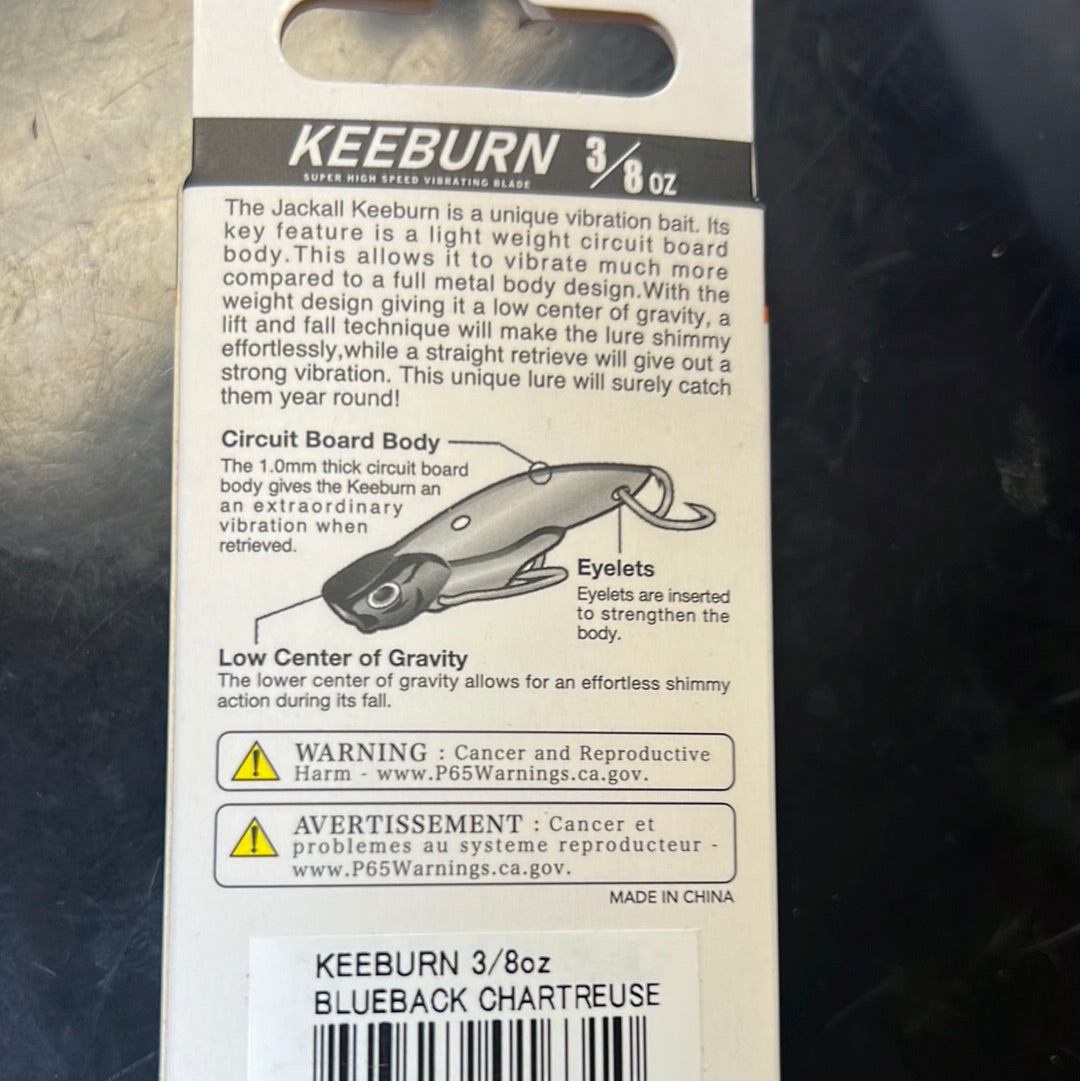 Jackall Keeburn 3/8oz blueback chart