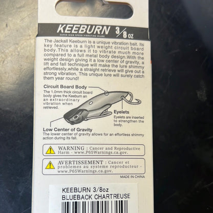 Jackall Keeburn 3/8oz blueback chart