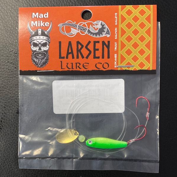 Larsen Lures Mad mikes Chartreuse Spinner