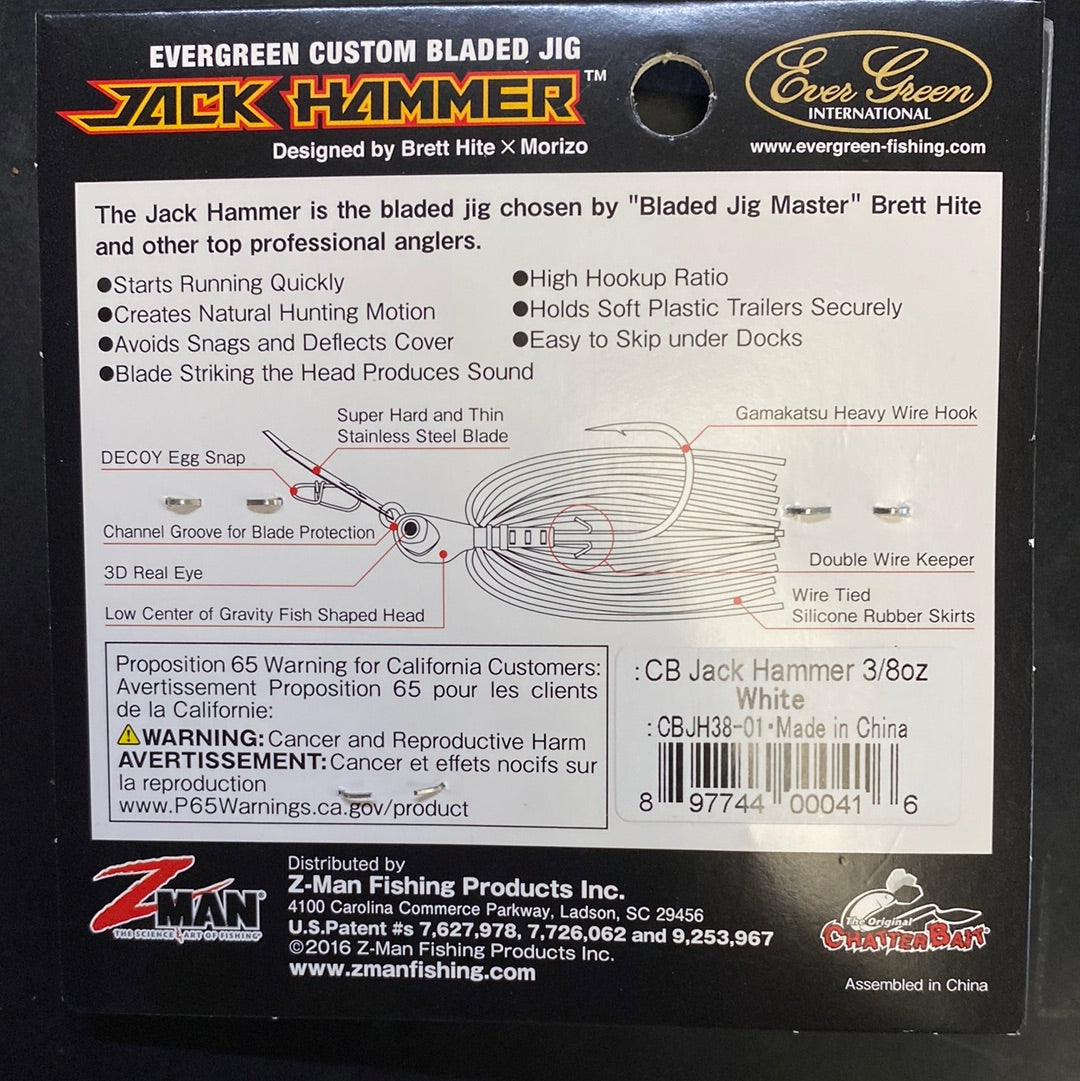 Z Man Jack Hammer 3/8 White