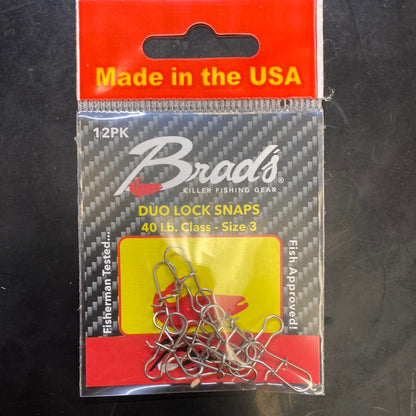 Brads Duolock Snap Swivels 40# Size 3