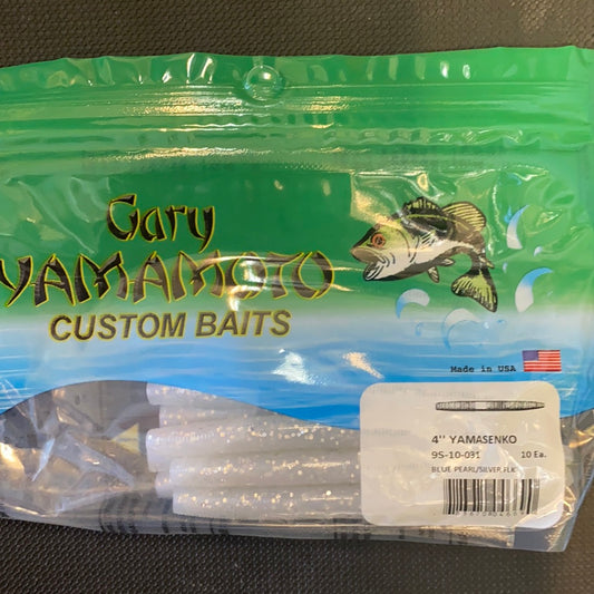 Gary Yamamoto 4" Yamasenko Blue Pearl Silver Flake