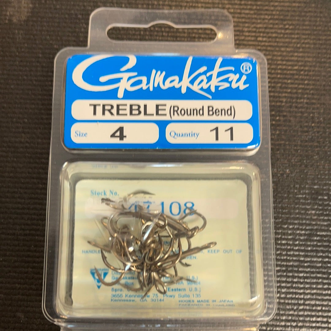 Gamakatsu #4 round bend treble