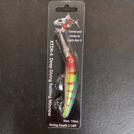 Xtackle 4" Metallic Red Hot Tiger