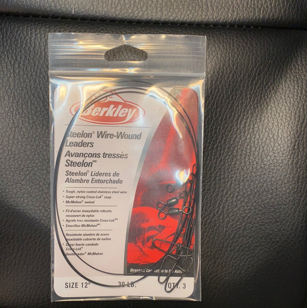 Berkley 30lb 12" Steelon Wire Wound Black