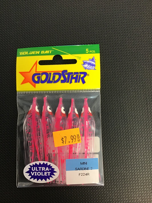 Gold Star mini sardine 2 (pink/clear)