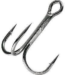 Gamakatsu Treble Round Bend size 8 nickel