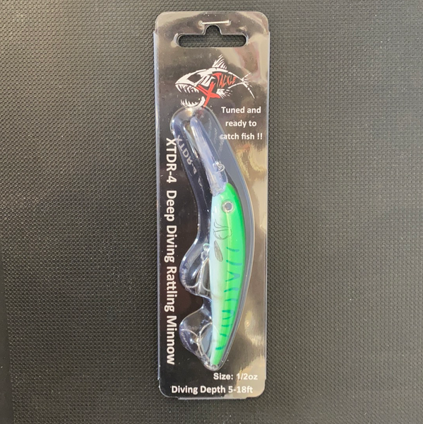 XTackle 1/2oz Glow Green Squiggles