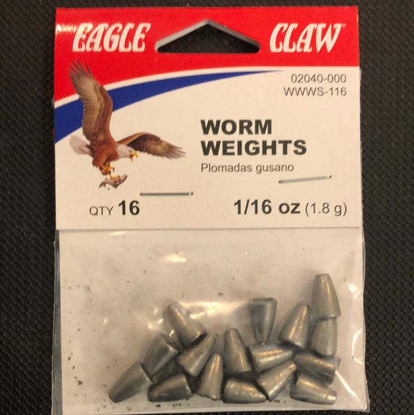 Worm weights 1/16oz