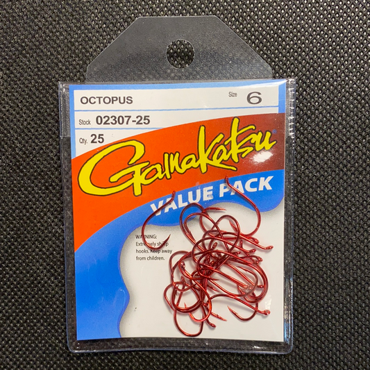 Gamakatsu size 6 (Red) Value Pack