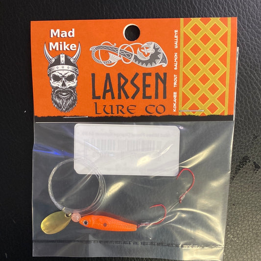 Larsen Lure Mad Mikes Flame Orange Spinner